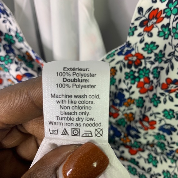 J.Crew Factory Scalloped Cami Tank Floral 14 B-80 - Picture 4 of 7